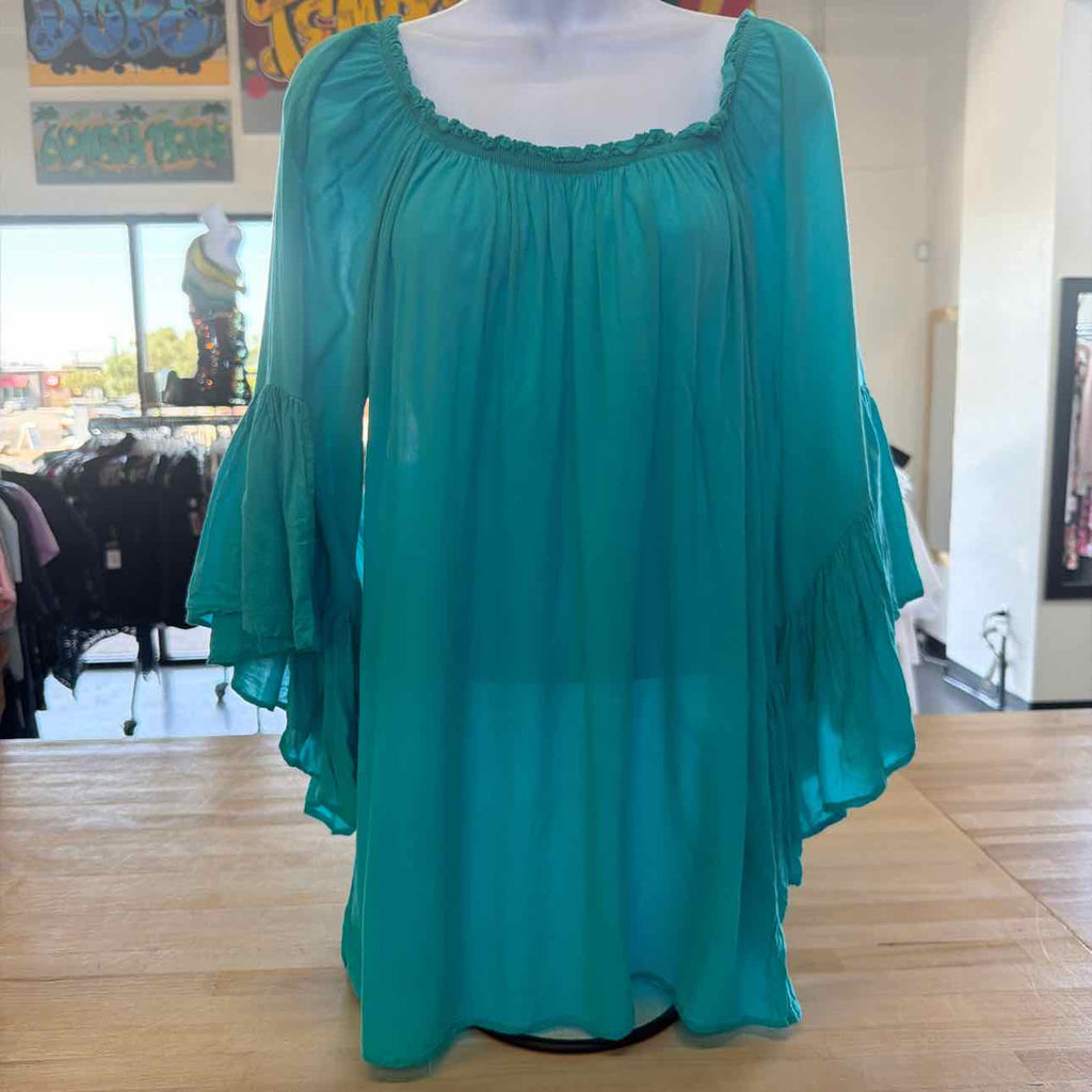 Elan Size OS Blue Preloved Blouse LS