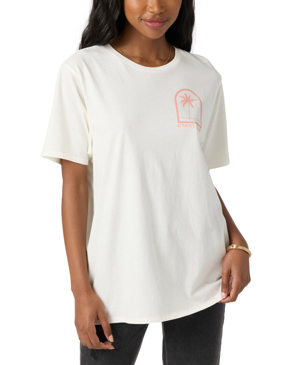 O'Neil Size L Byron Palms Cotton Crewneck T-Shirt