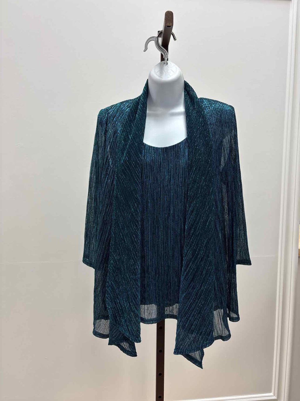 R&M Richards Size M Green Preloved Blouse LS