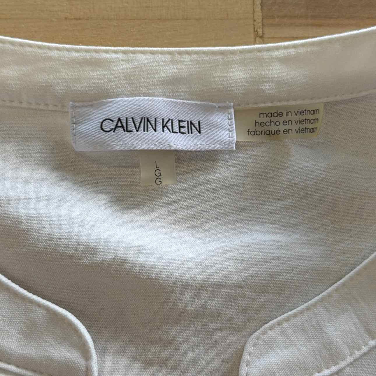 Calvin Klein Size L White Preloved Tunic