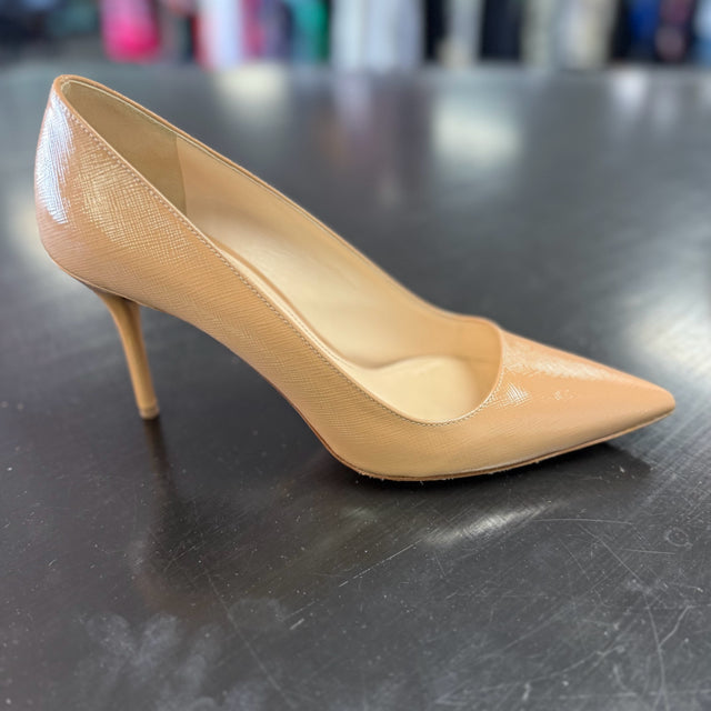 Prada Shoe Size 10 Nude Leather Heels