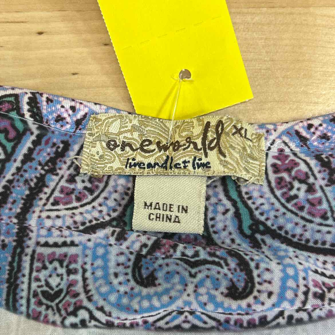 Oneworld Size XL Blue Purple Preloved Sleeveless