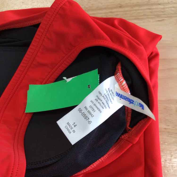 Swimsuits For All Size 14 Red Swimsuit