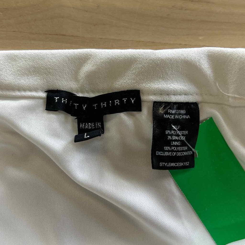 Thirty Thirty Size L White Preloved 2 pc Dress Set