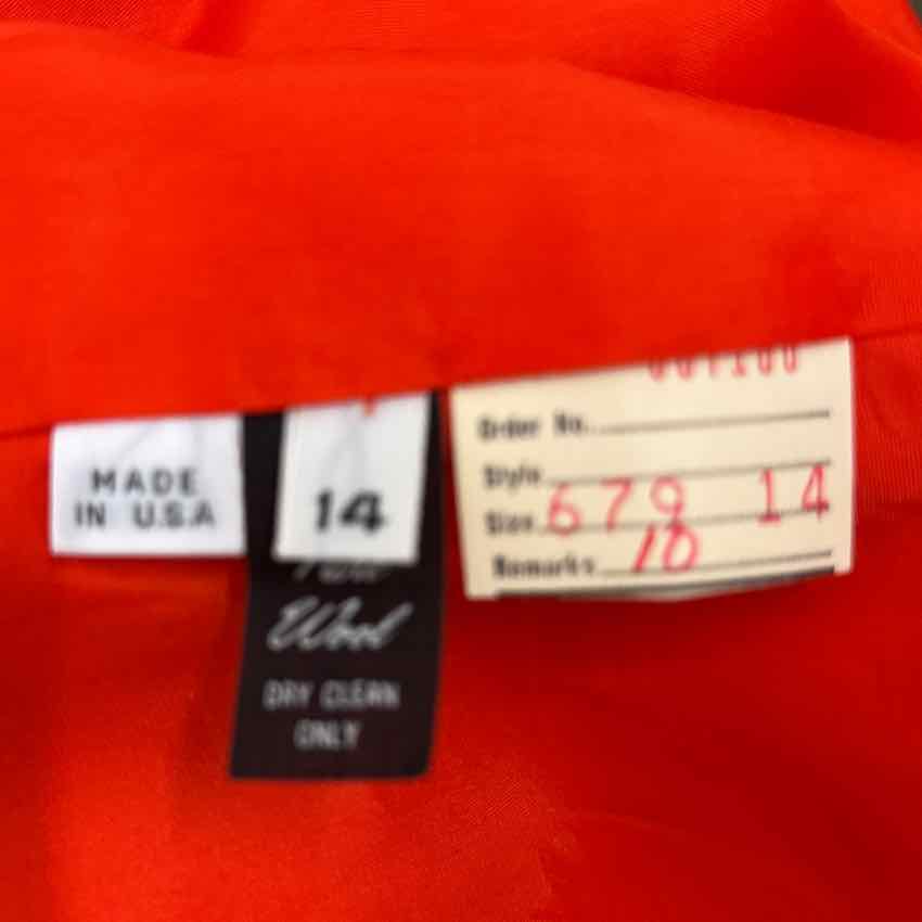 David Hayes Size 14 Orange Coat