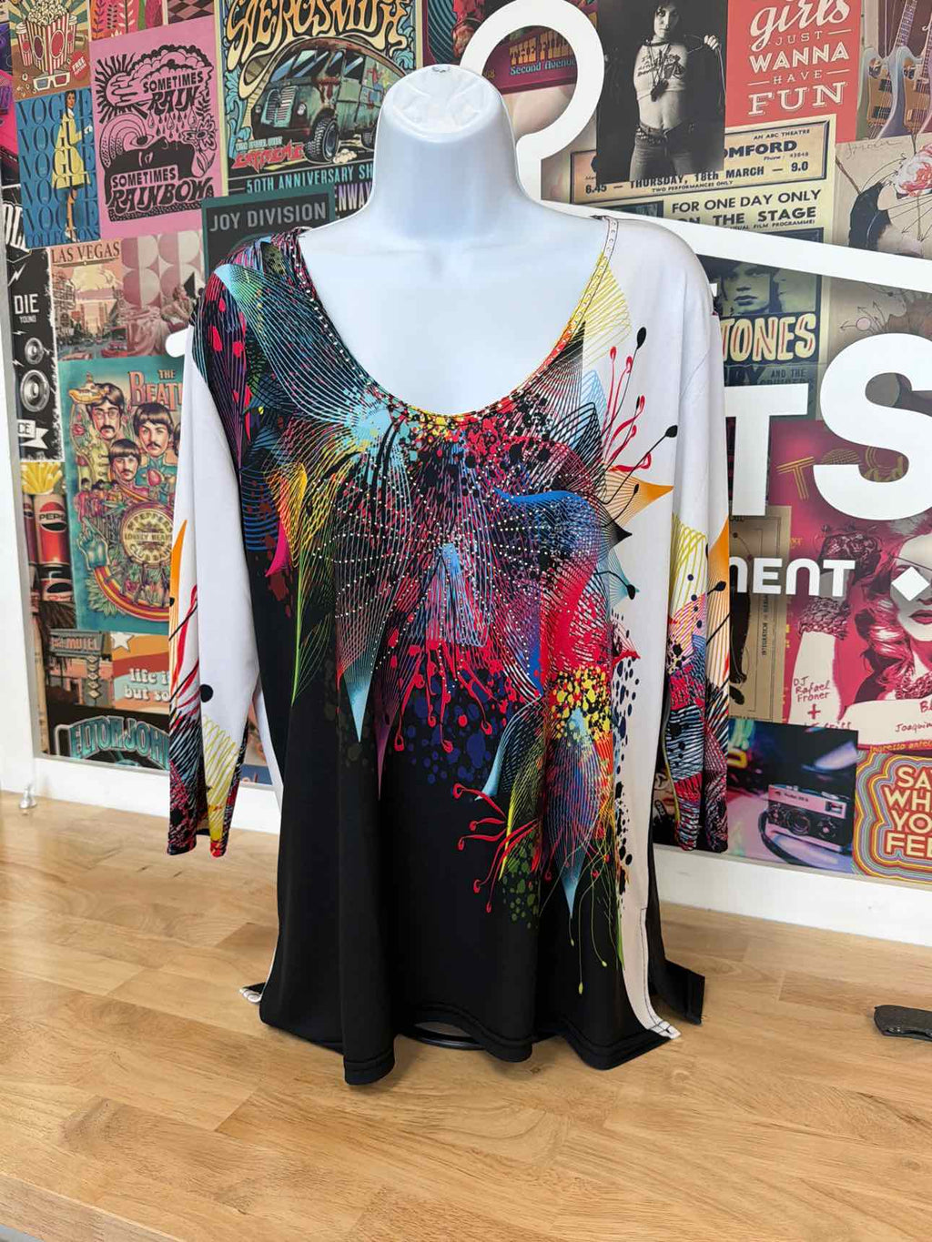 Valentina Size M Multi Bright Preloved Tunic
