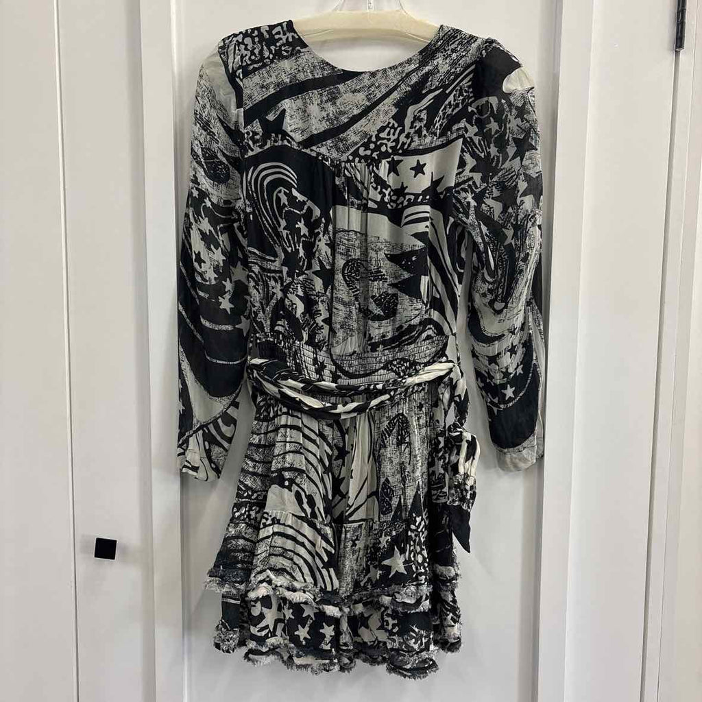 secret Mission Size S Black Gray Preloved Dress