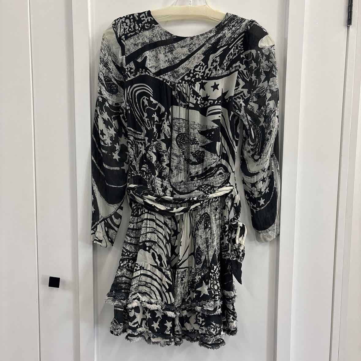 secret Mission Size S Black Gray Preloved Dress