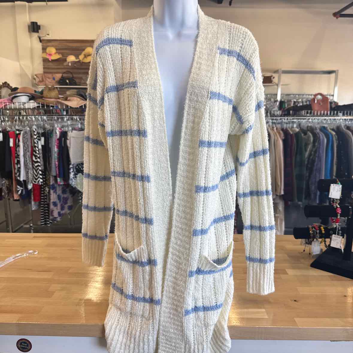 hippie rose Size S White/Blue Cardigan