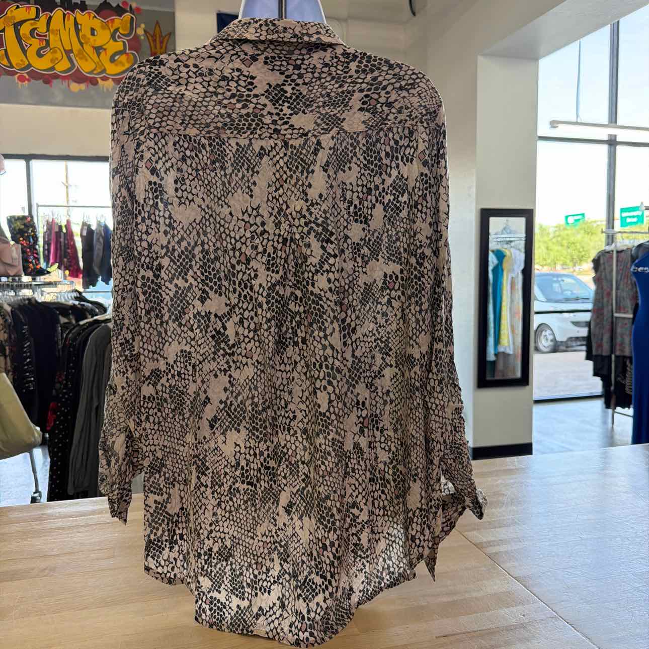Velvet Heart Size L Tan/Brown New Button Down Shirt