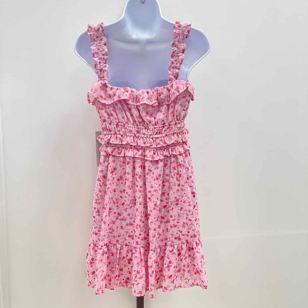 kingston grey Size M Square-Neck Ruffle-Strap Mini Dress - Tender Touch Ditsy