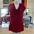 Vol.1 Size M Red Rayon Preloved Blouse SS