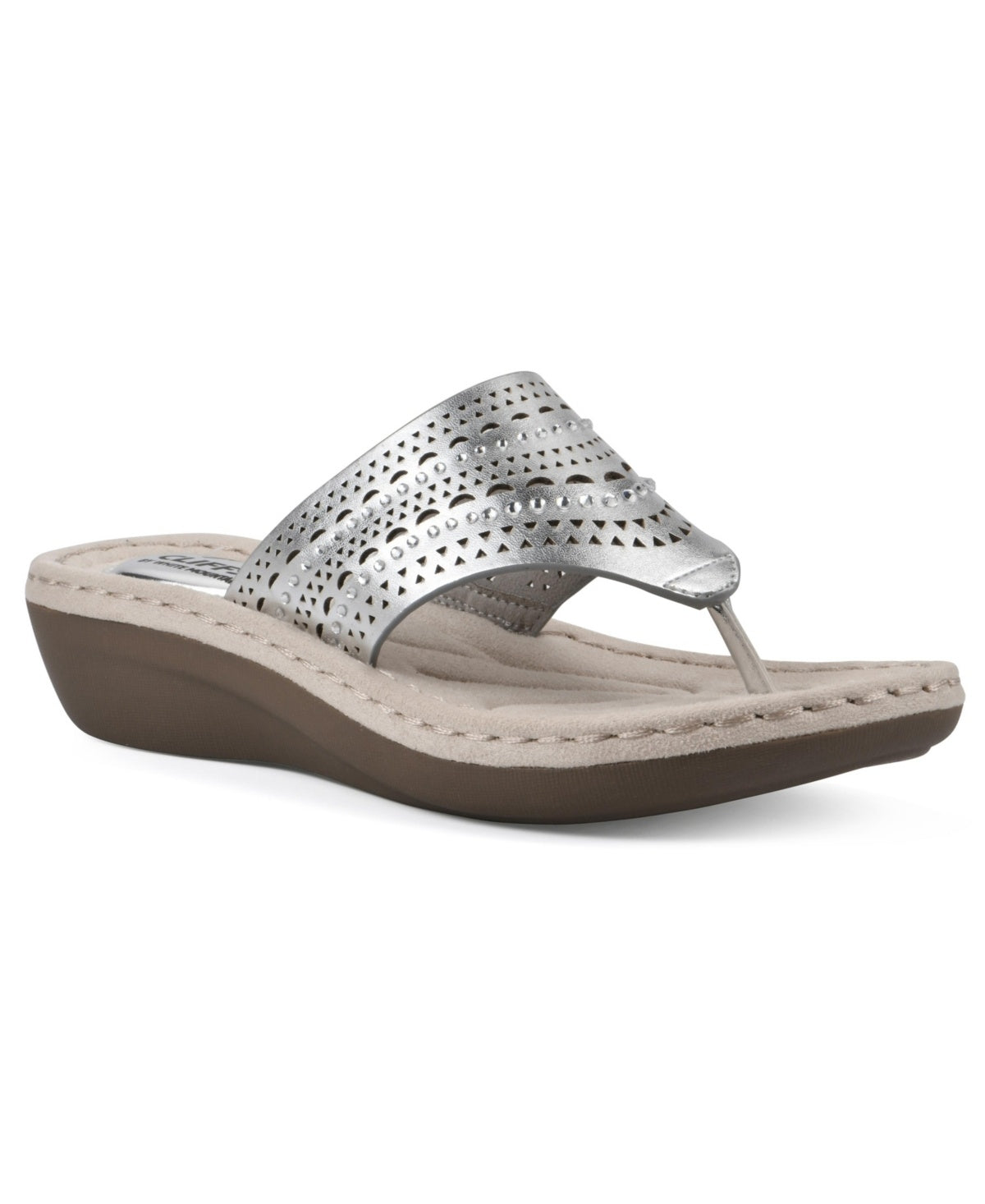 Cliffs Shoe Size 10 Silver Comate wedge Sandals NWT