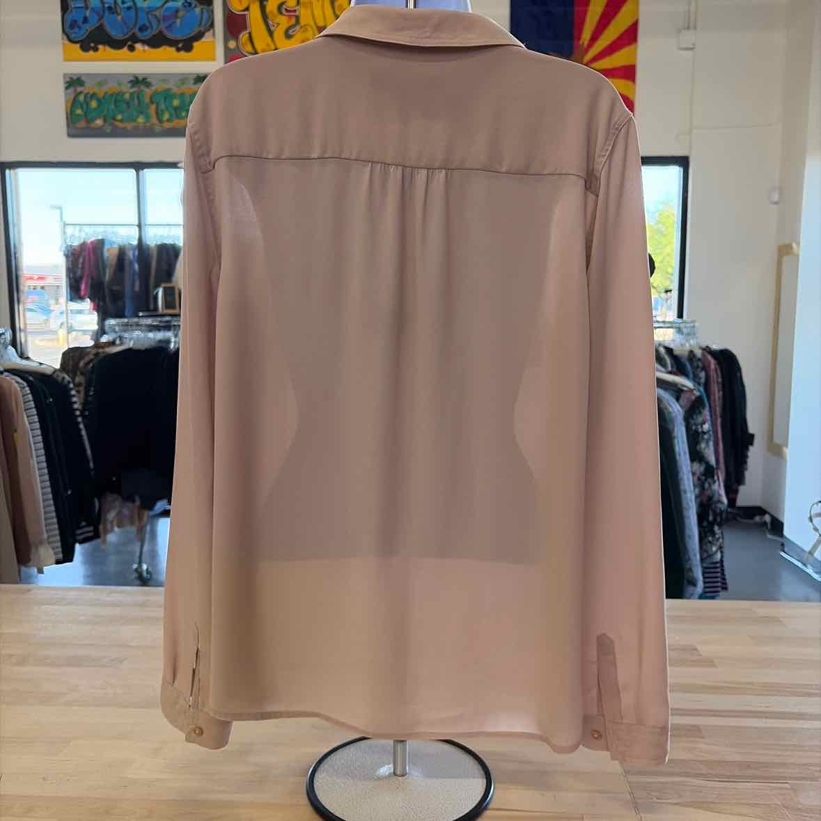 Loft Size M Tan Preloved Long Sleeve