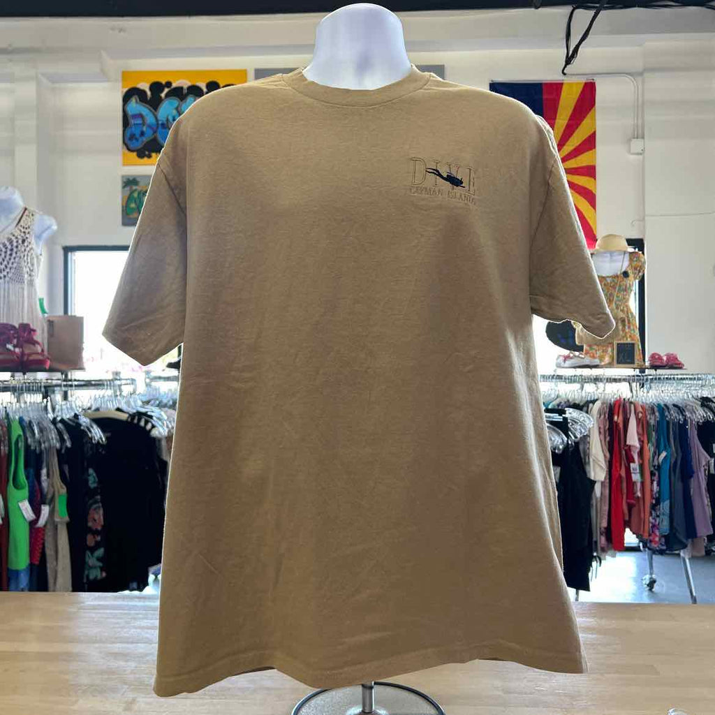 Hanes Size XL Brown Preloved MENS T-shirt