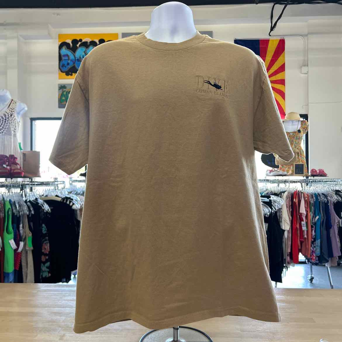 Hanes Size XL Brown Preloved MENS T-shirt