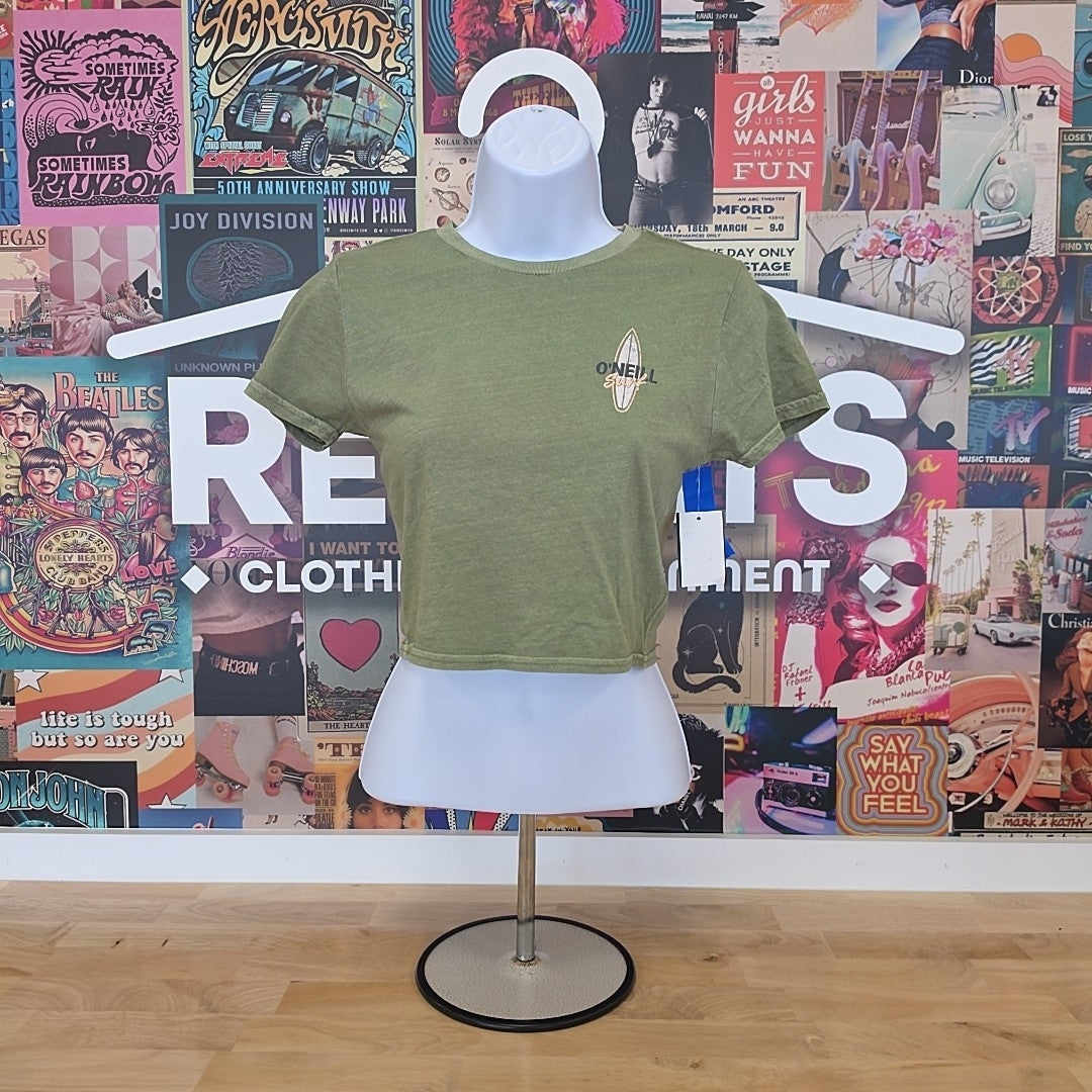 O'Neil Size XS Thruster Graphic Print Cotton T-Shirt - Oil Green