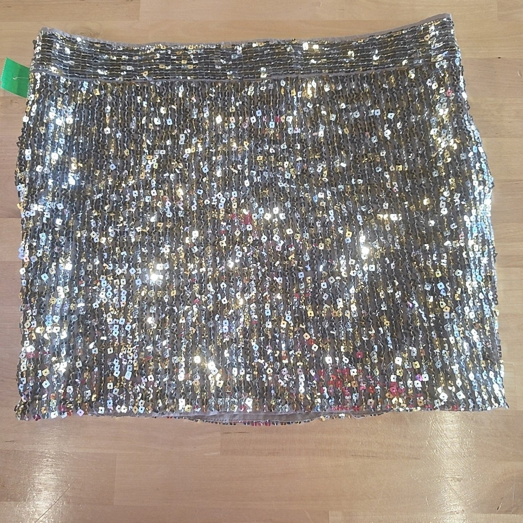 Abercrombie & Fitch Size 8 Gold & Silver Preloved Skirt