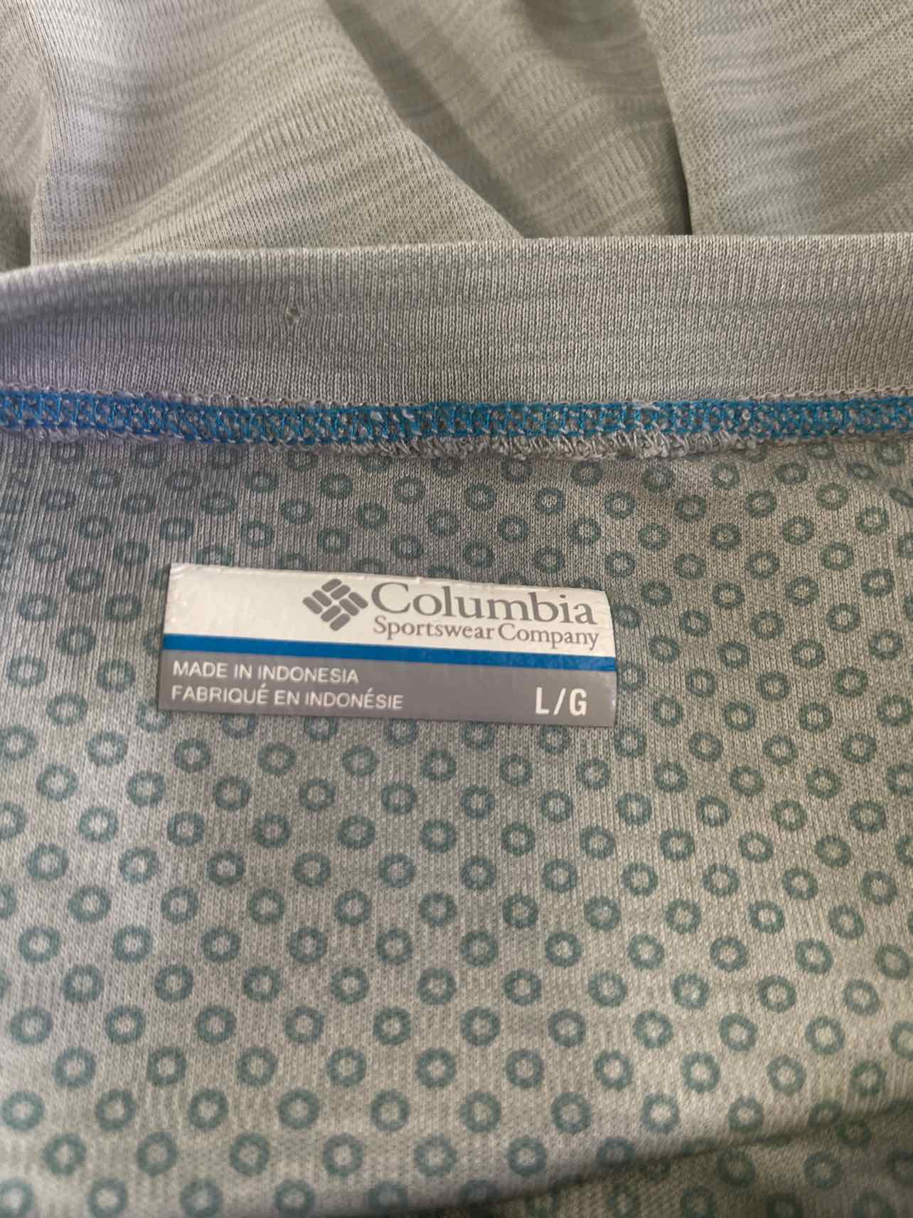 Columbia Size L Gray Preloved MENS T-shirt