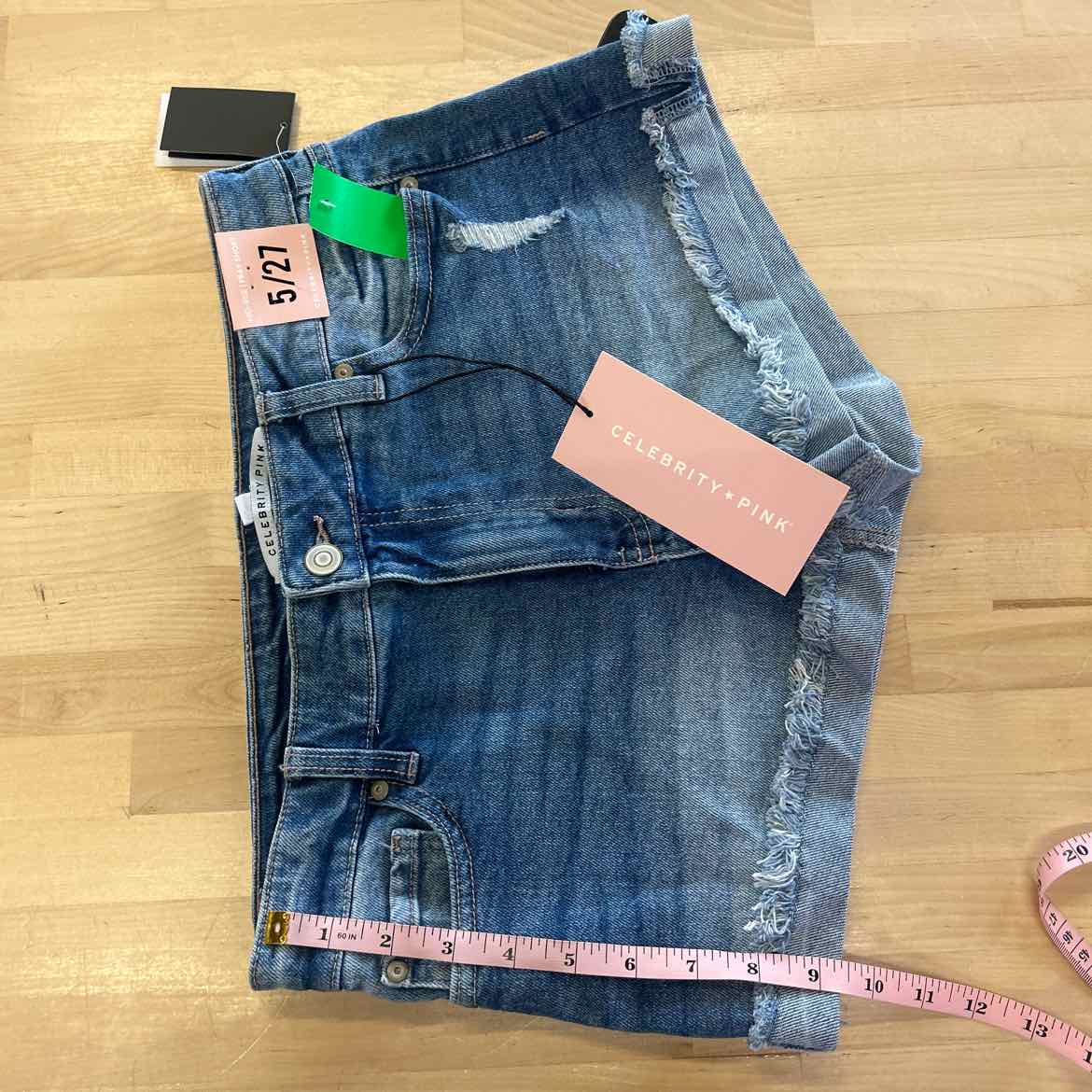 Celebrity Pink Juniors' Mid-Rise Fringe-Cuff Shorts - Temecula - 5