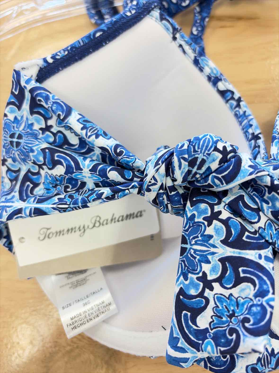 Tommy Bahama Size 36C Blue New Swimsuit Bottom/Top