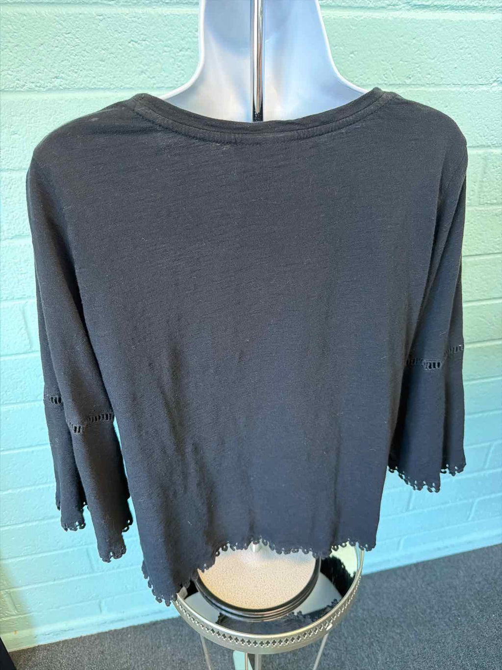 Style & Co. Size M Black Knit Top