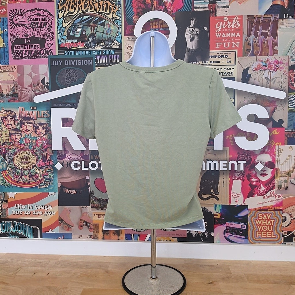 hippie rose Size L Short-Sleeve Cropped T-Shirt