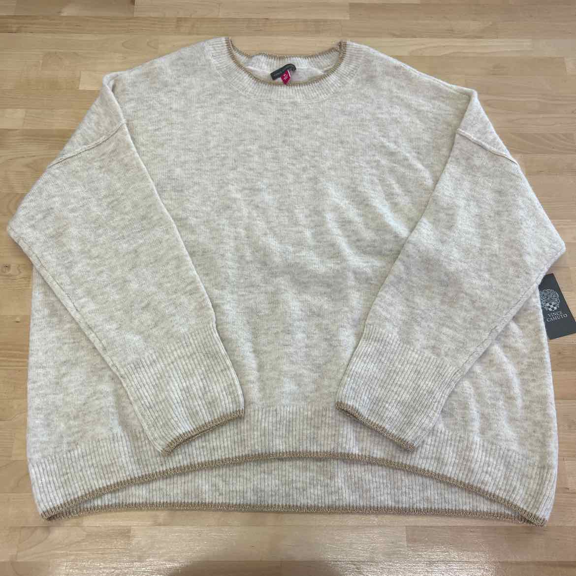 Vince Camuto Size XL Beige Sweater
