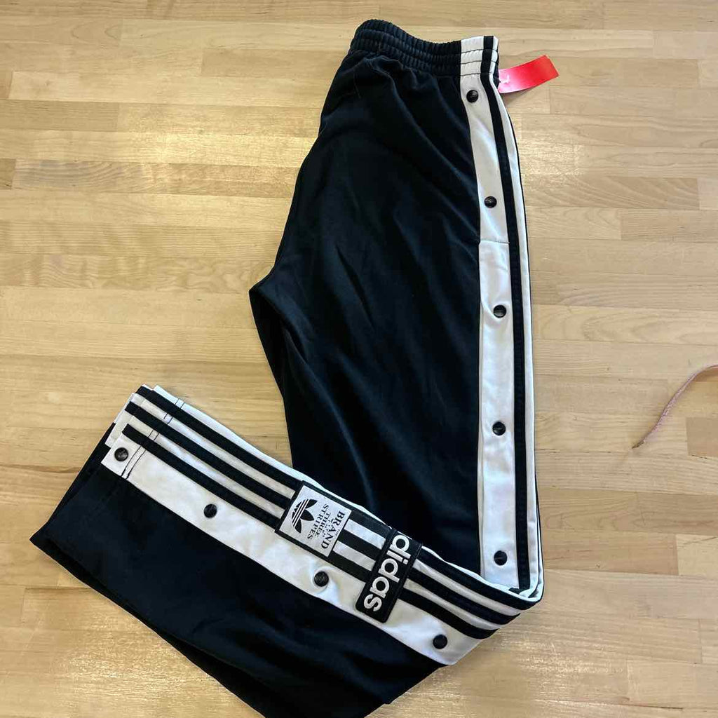 Adidas Size XS Black Preloved Tear Away Basketball Athletic Pants