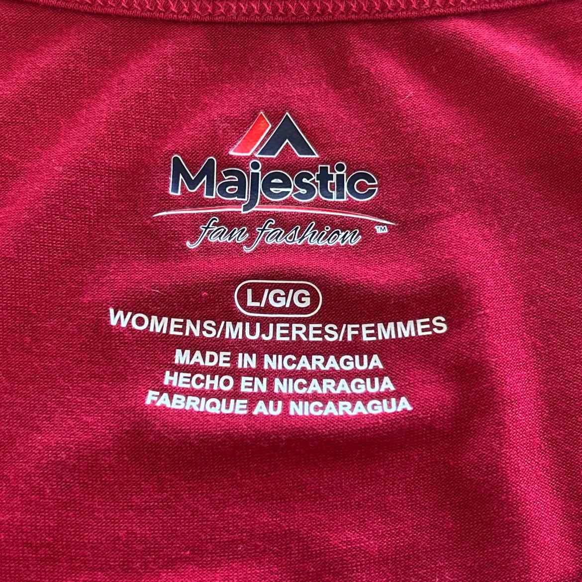 Arizona Cardinals Majestic Women's Pure Dedication Open Shoulder T-Shirt - White