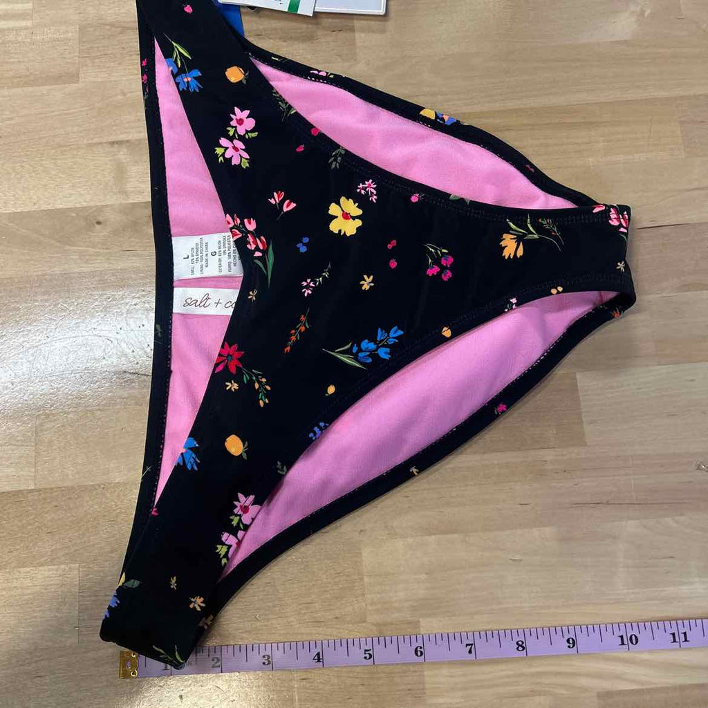 Salt + Cove Size L Floral-Print V-Front Hipster Bottoms