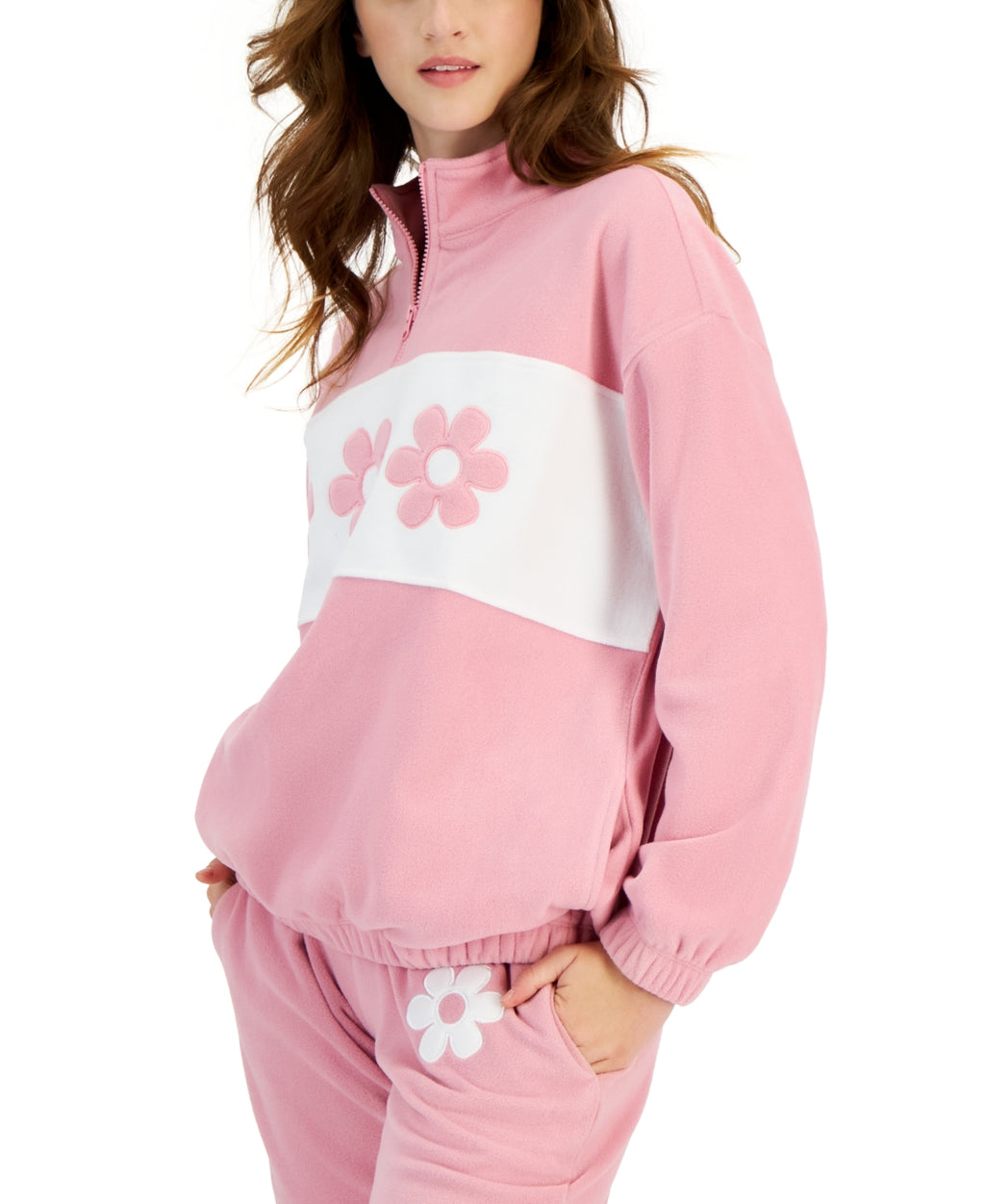 Rebellious One Size S Pink Fleece Jacket/Vest