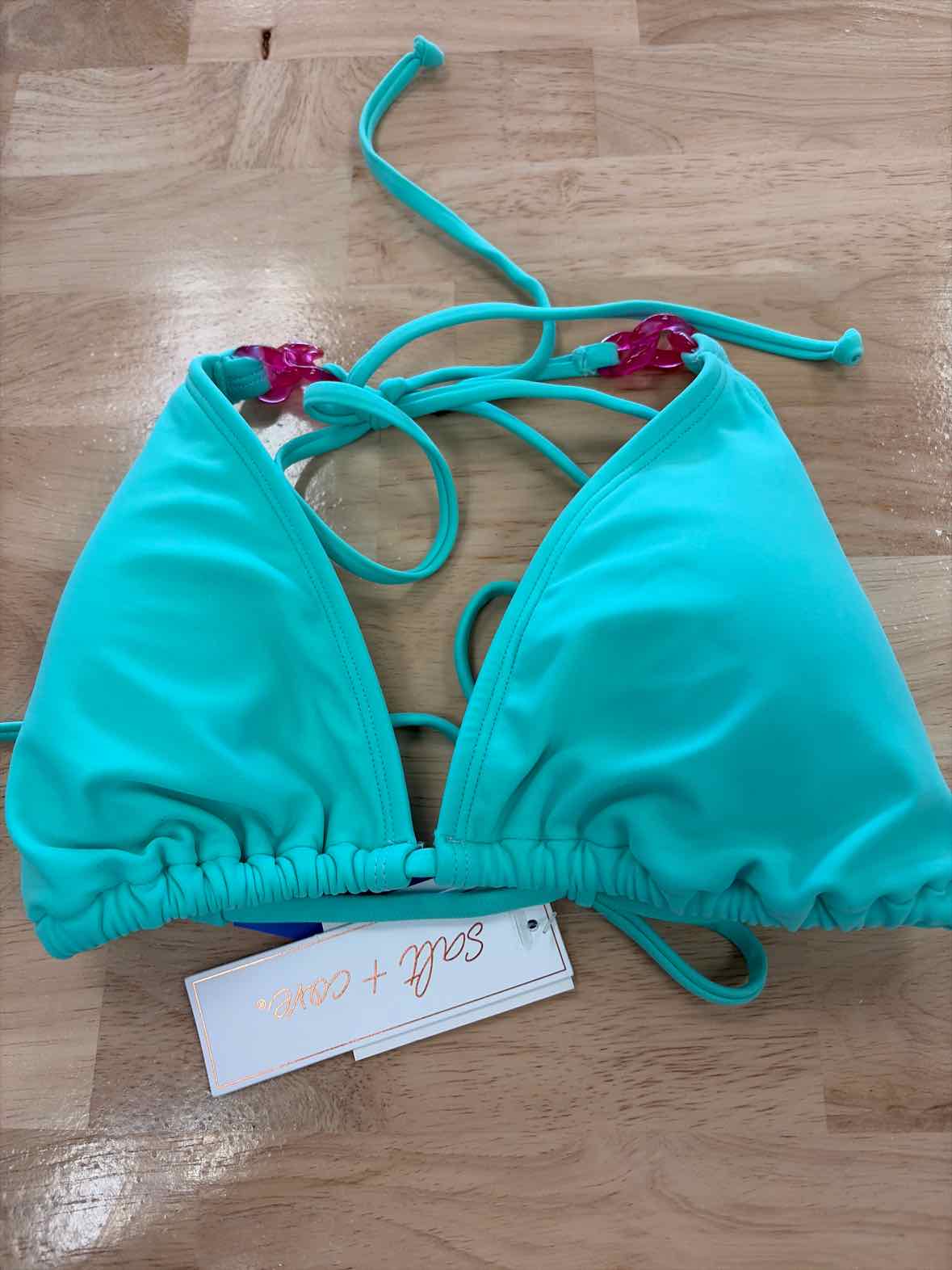 Salt + Cove Size XL String Triangle Bikini Top