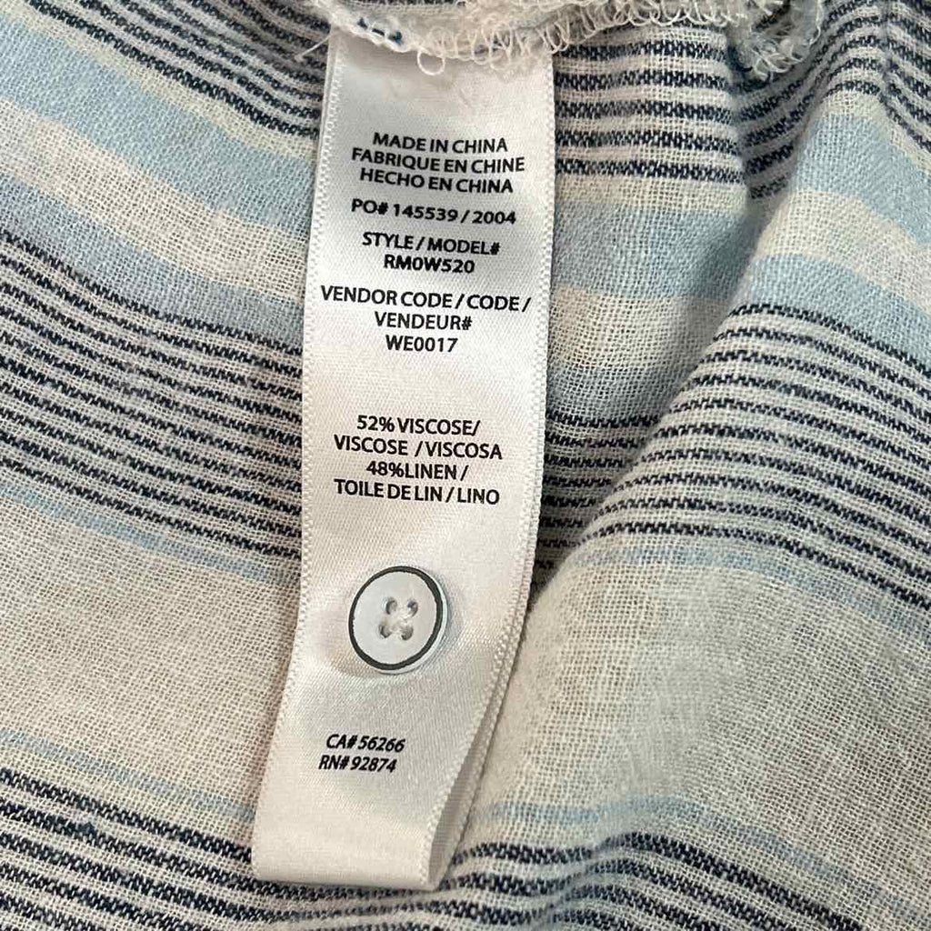 Splendid Size S White Blue Preloved Button Down LS