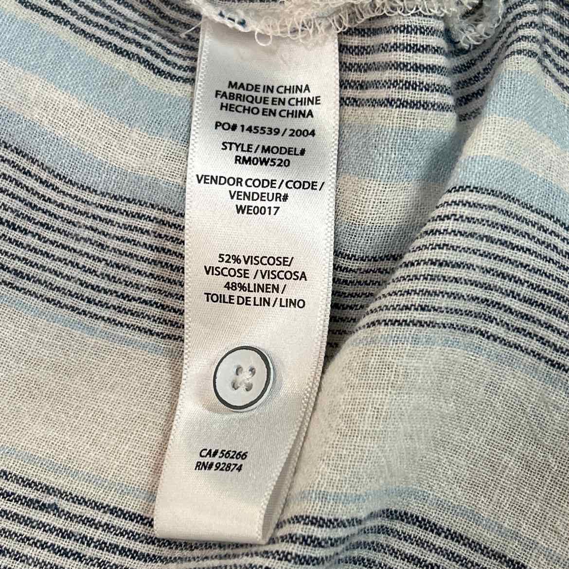 Splendid Size S White Blue Preloved Button Down LS