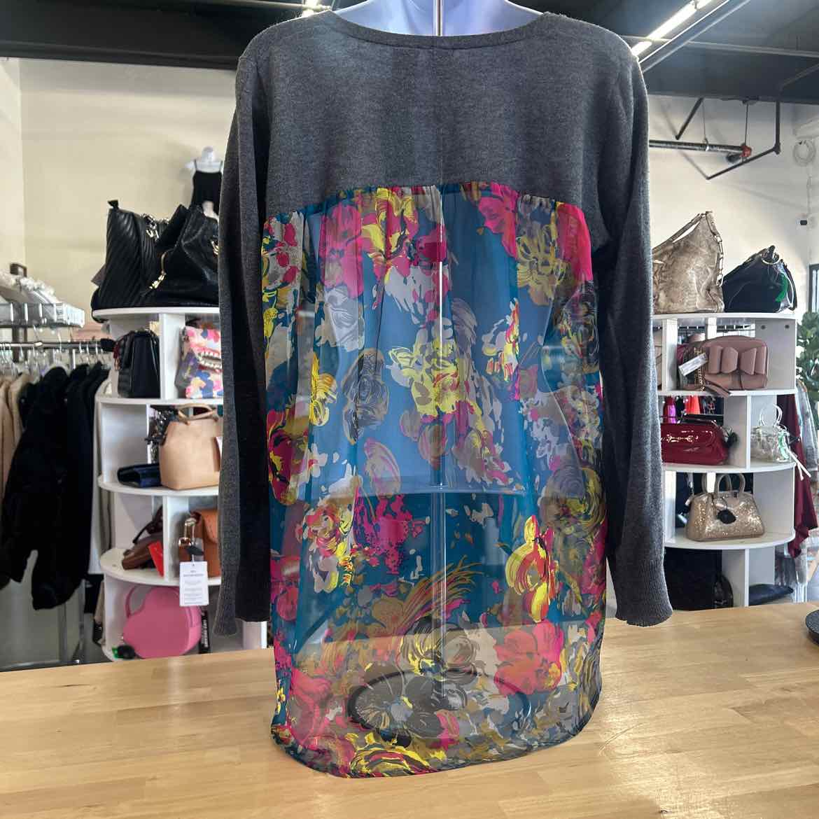 Anthropologie Size S Multi-Color Sheer Preloved Cardigan