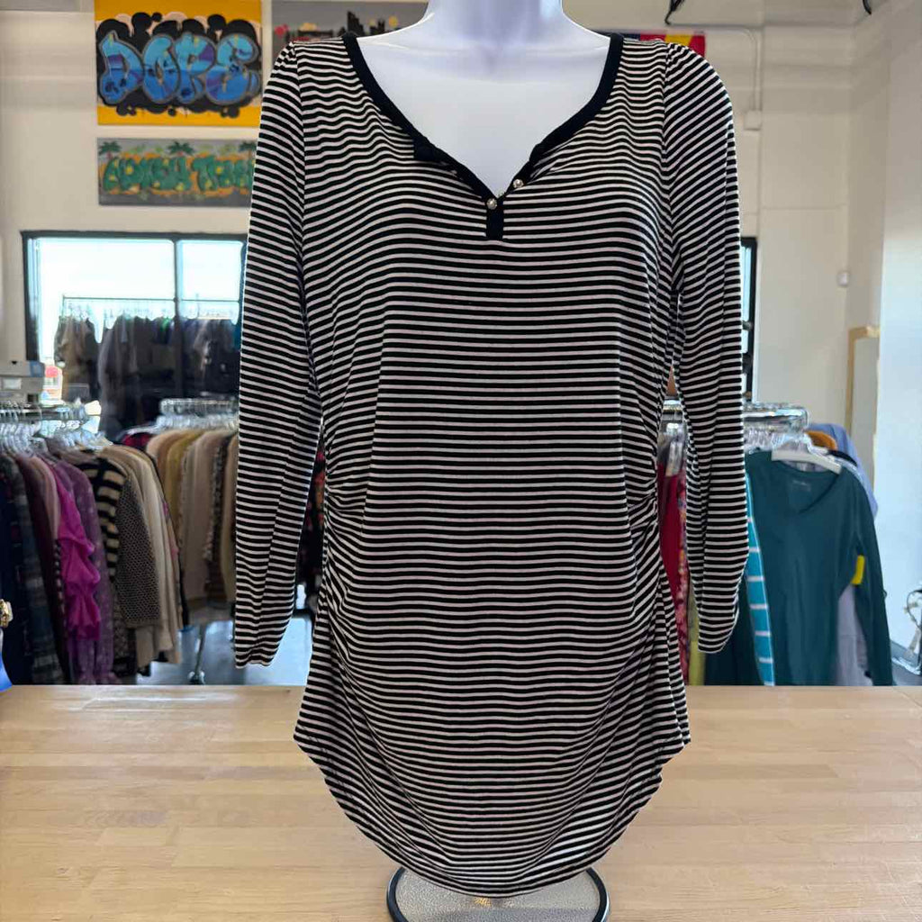 White House Black Market Size M Black/White Preloved Long Sleeve
