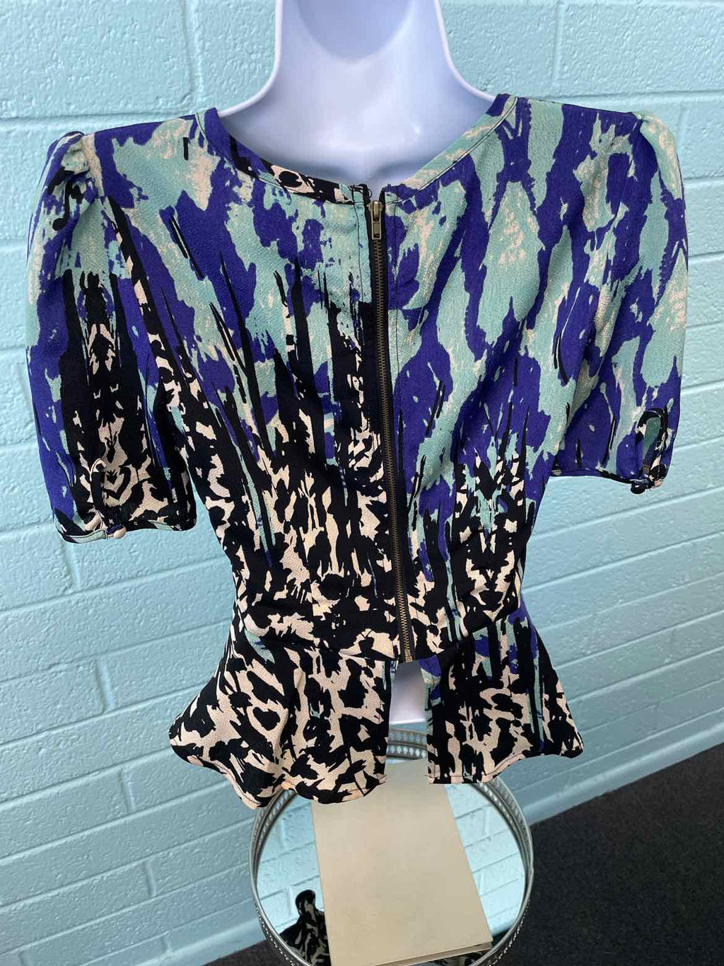 Petticot Alley Size XS Multi-Bright Blouse