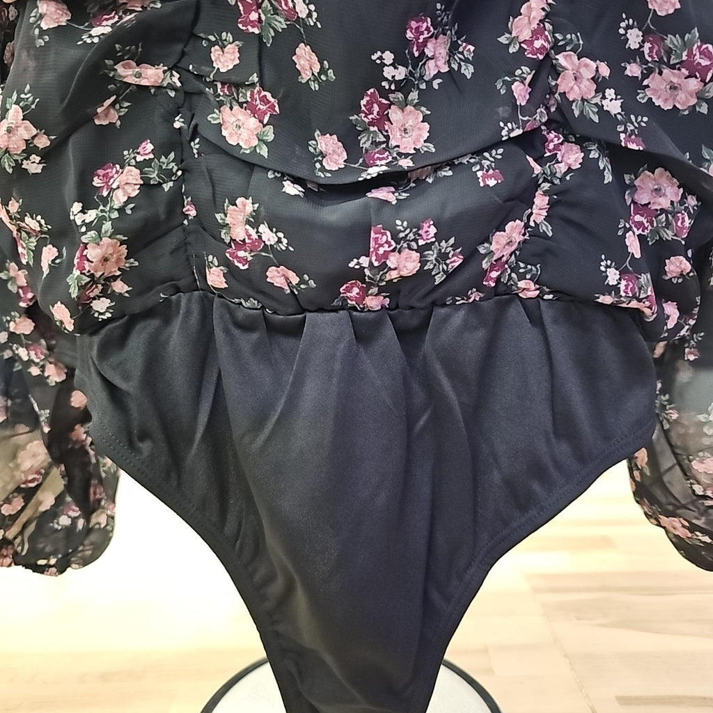 Celebrity Pink Juniors' Ruched Long-Sleeve Bodysuit