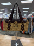 Michael Kors Santorini East West raffia bag Brown Leather
