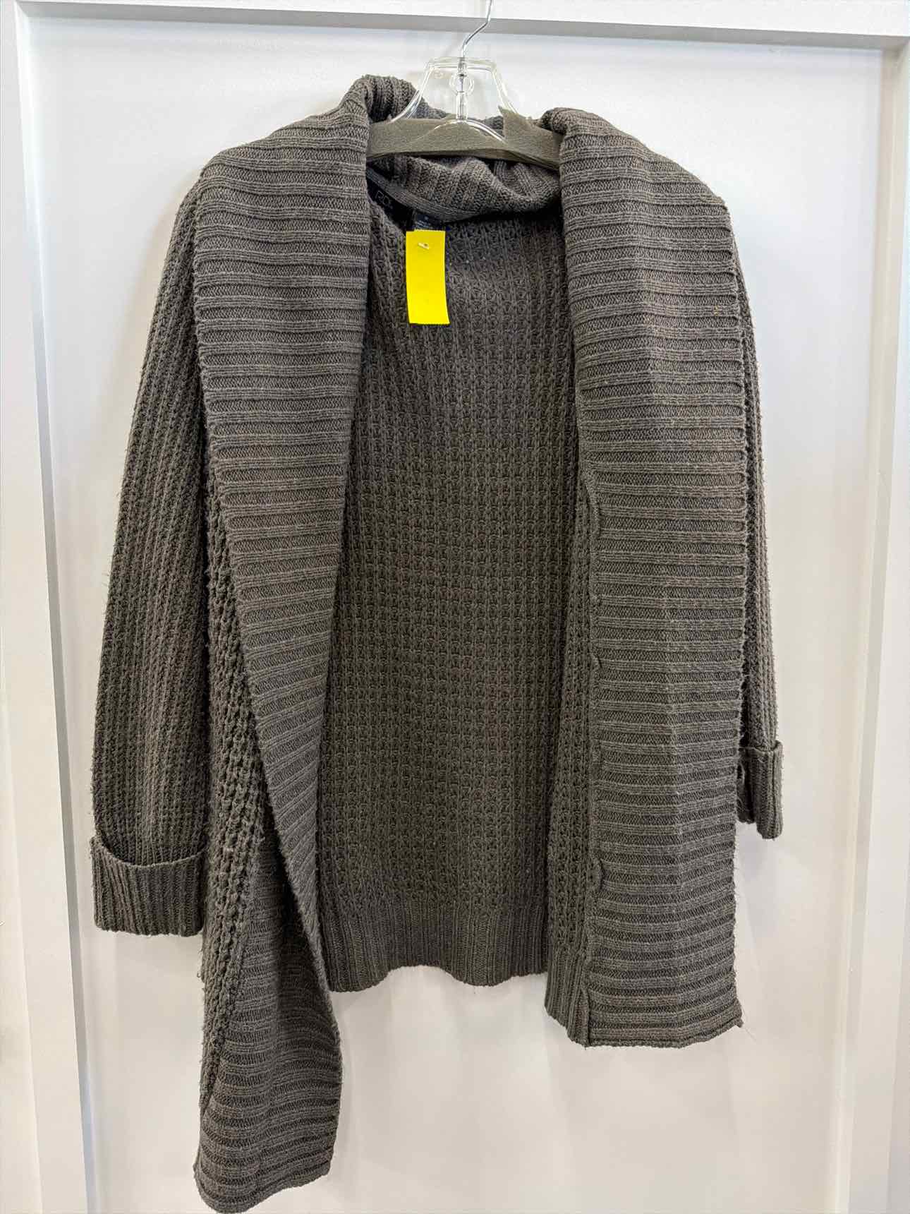 RDI Size 1X Gray Knit Cardigan