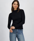 hooked up Size S Mock-Neck Rib-Knit Sweater