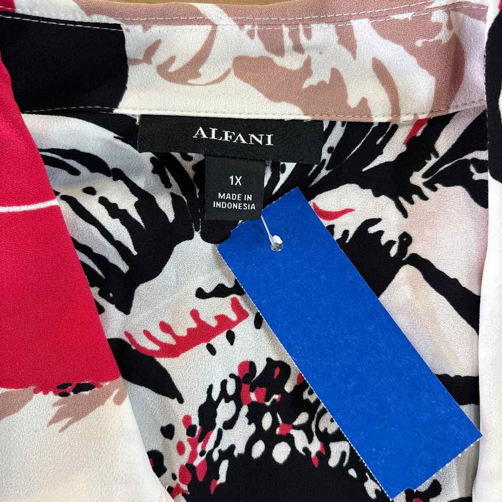 Alfani Size 1X White New Blouse LS