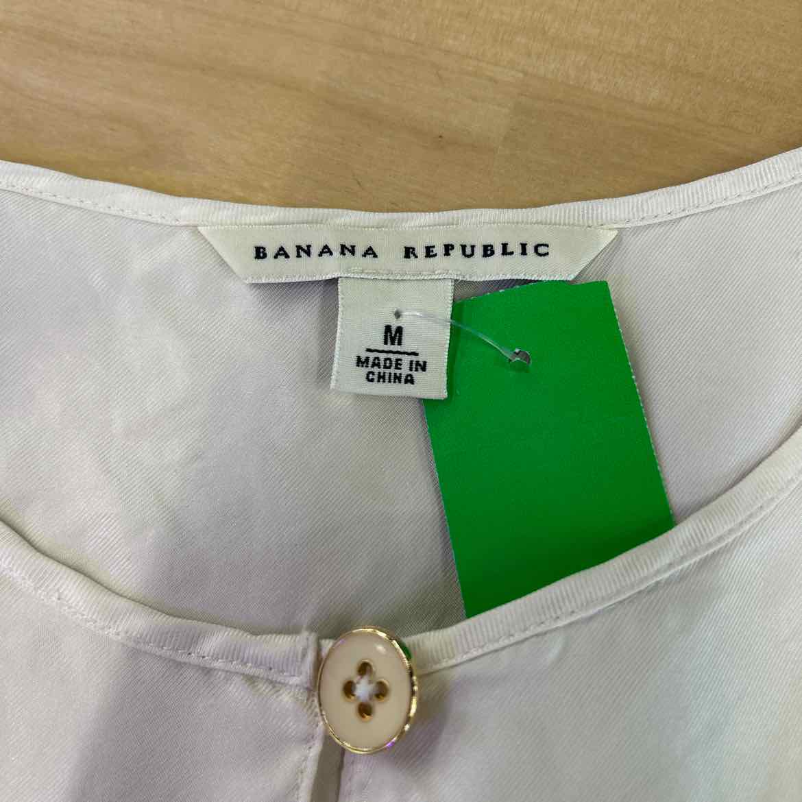 Banana Republic Size M White Preloved Blouse SS