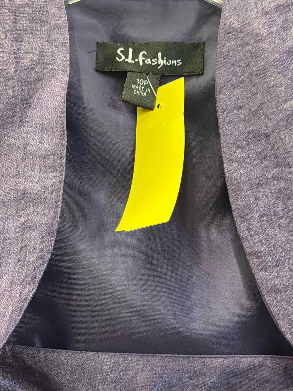 S.L. Fashions Size 10P Purple Dress