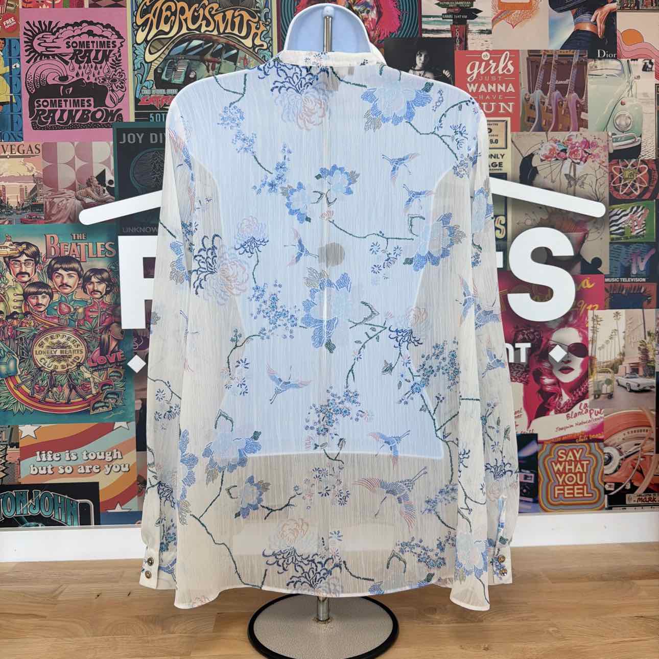 Primark Size 10 White Preloved Longsleeve