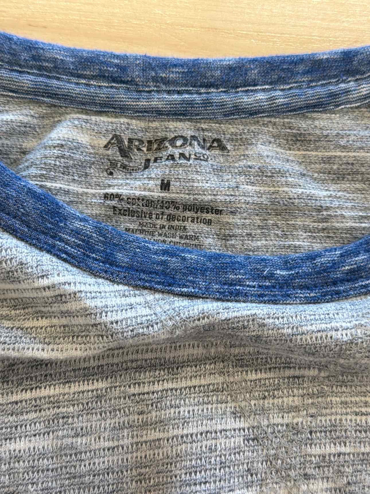 Arizona Jean Size M Gray MENS Long Sleeve Shirt