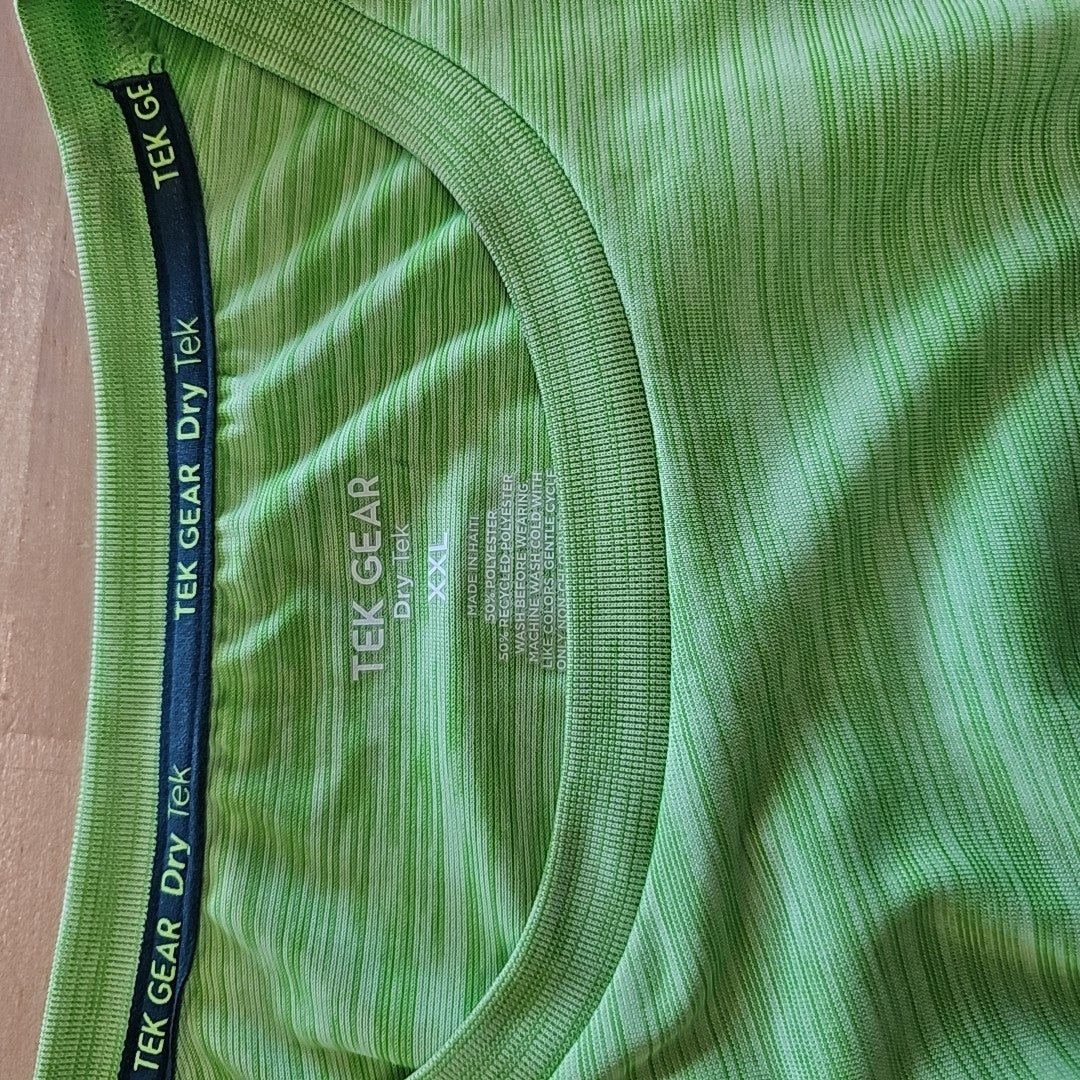 Tek gear Size XXL Green MENS Athletic Tee