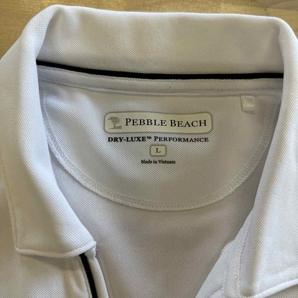 Pebble Beach Size L White Polo