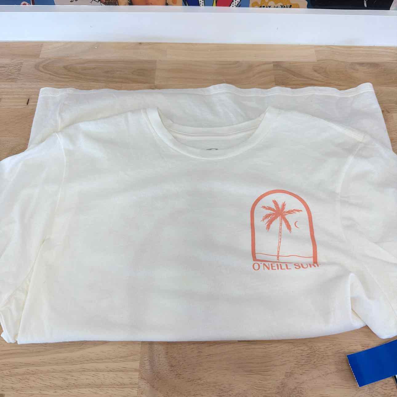 O'Neil Size XS Byron Palms Cotton Crewneck T-Shirt